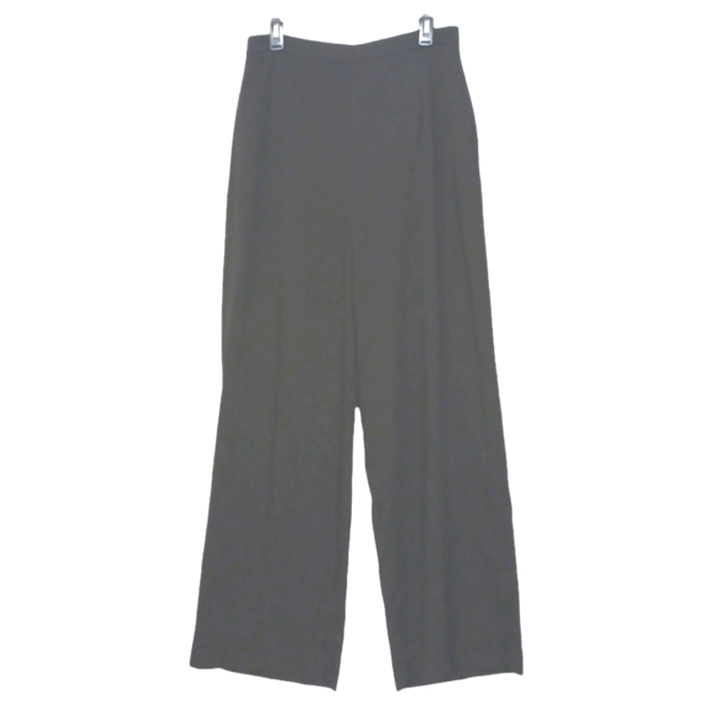 Zara Black Wide Leg High-Rise Pants Professional Dress Slacks size Large…